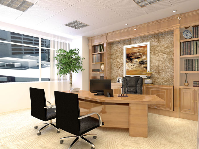 兒童童裝公司總經(jīng)理辦公室裝修設(shè)計(jì)案例效果圖
