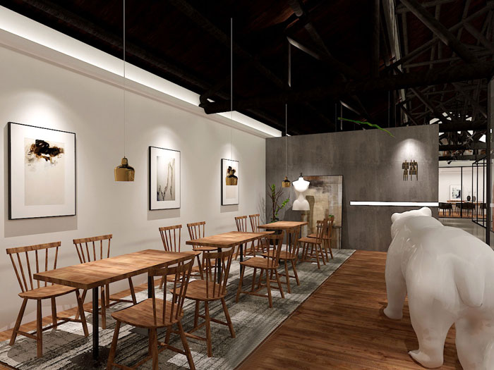 服飾設計公司辦公室茶水間裝修設計案例效果圖