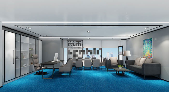 1000平方時尚創(chuàng)意總經(jīng)理辦公室裝修設(shè)計案例效果圖