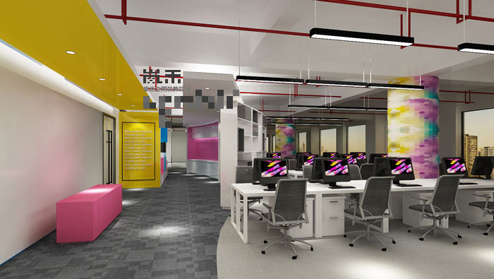 1000平方時尚創(chuàng)意辦公室裝修設計案例