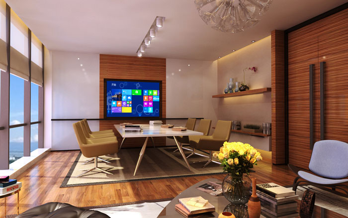 900平方電子商務(wù)辦公室接待會(huì)議室裝修設(shè)計(jì)案例效果圖