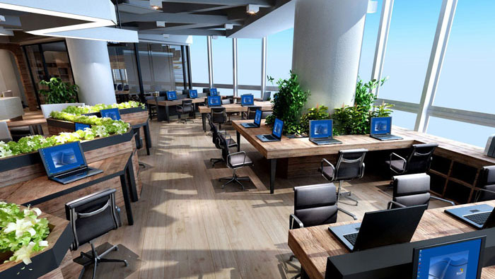 910平方中型創(chuàng)意辦公室裝修設(shè)計(jì)案例