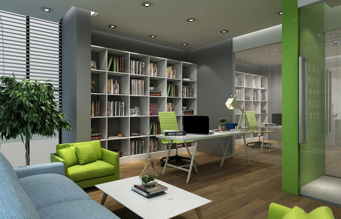 小型金融公司總經(jīng)理辦公室裝修設(shè)計(jì)案例效果圖