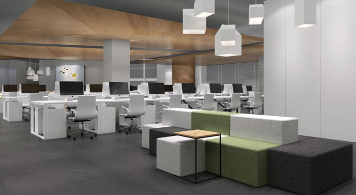 300平方教育辦公室辦公區(qū)域裝修設(shè)計案例效果圖
