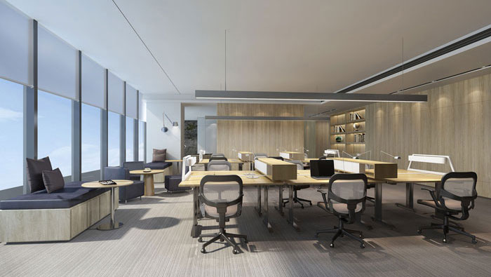 1410平方大型創(chuàng)意辦公室裝修設(shè)計(jì)案例