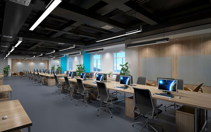 900平方教育行業(yè)辦公室辦公區(qū)域裝修設(shè)計案例效果圖