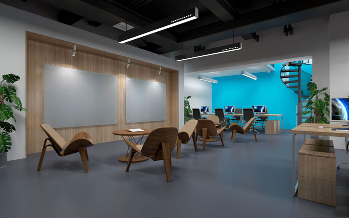 920平方中大型辦公室進(jìn)門區(qū)域裝修設(shè)計(jì)案例效果圖