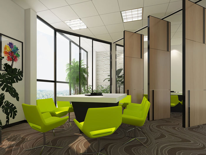 600平方乳業(yè)公司辦公室洽談室軟裝設計效果圖