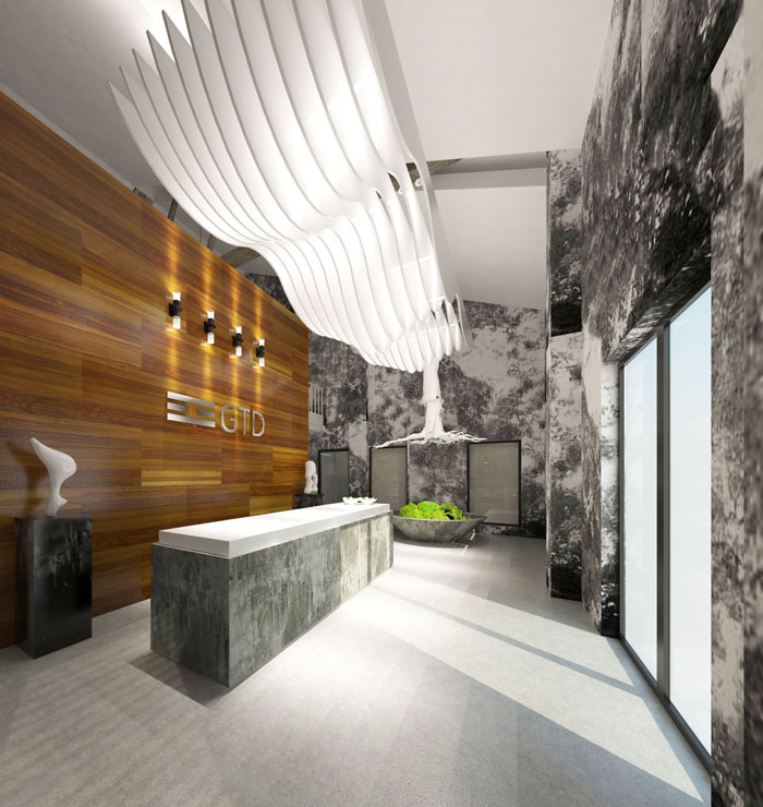 1000平方loft風(fēng)格辦公室前臺裝修設(shè)計(jì)案例效果圖