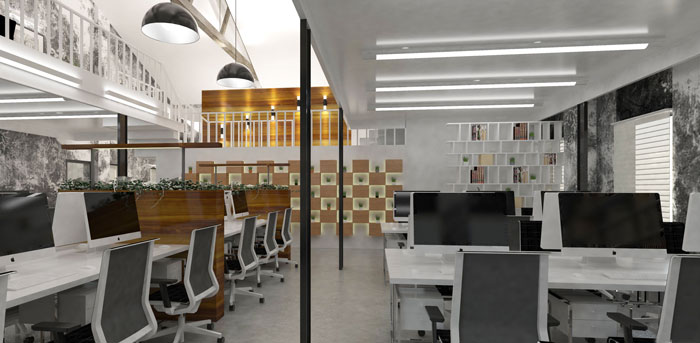 1020平方大型辦公室辦公區(qū)域裝修設(shè)計案例效果圖