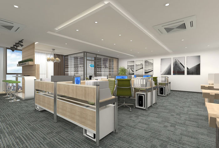 270平方現(xiàn)代簡約辦公室辦公區(qū)域裝修設(shè)計(jì)案例效果圖