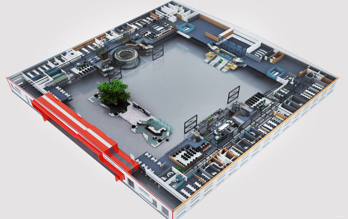 1800平方辦公室設(shè)計(jì)方案平面圖