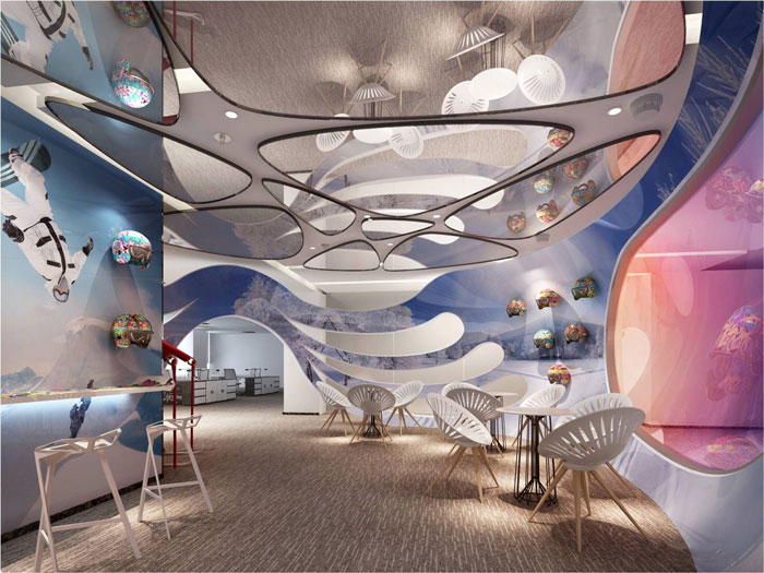 800平方辦公室接待區(qū)域軟裝設計方案效果圖