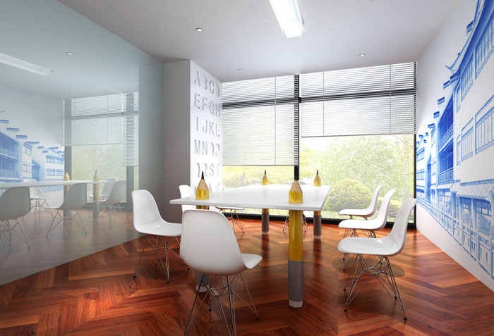 800平方辦公室洽談區(qū)域軟裝設計方案效果圖