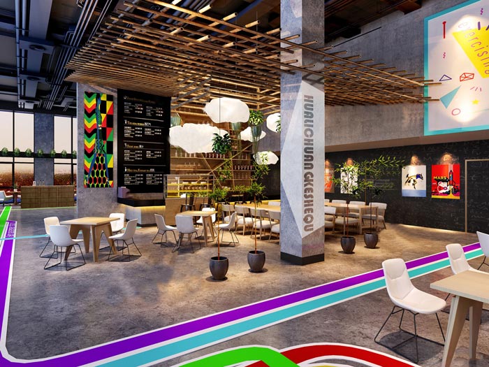 2200平方廠房辦公室休息區(qū)域裝修設(shè)計(jì)案例效果圖