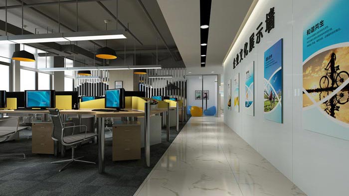 600平方培訓(xùn)機(jī)構(gòu)辦公室裝修設(shè)計(jì)案例