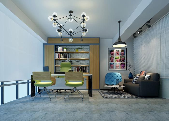 600平方培訓(xùn)機(jī)構(gòu)校長辦公室裝修設(shè)計案例效果圖