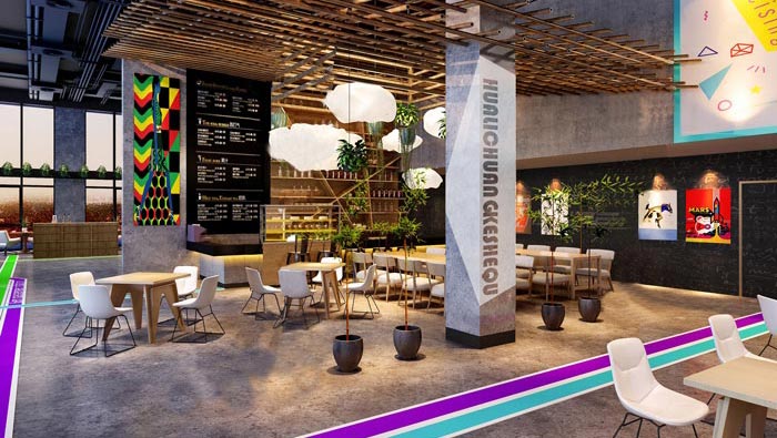 2100平方工業(yè)風辦公室裝修設(shè)計案例