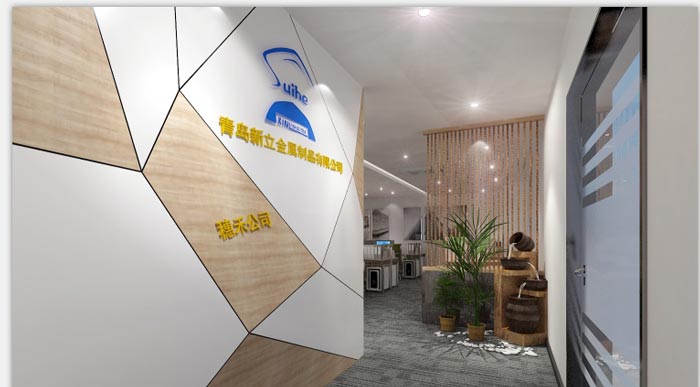 260平方創(chuàng)業(yè)公司辦公室進(jìn)門區(qū)域裝修設(shè)計(jì)案例效果圖