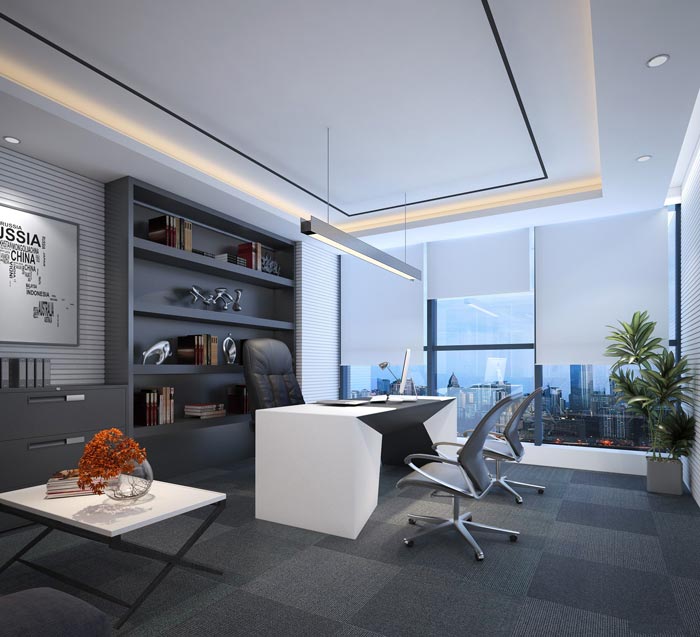 480平方現(xiàn)代簡(jiǎn)約總經(jīng)理辦公室裝修設(shè)計(jì)案例效果圖
