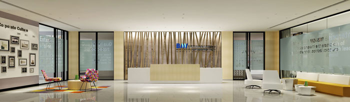 650平方服裝公司辦公室前臺裝修設(shè)計案例效果圖