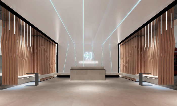 900平方電子商務辦公室前臺裝修設(shè)計案例效果圖