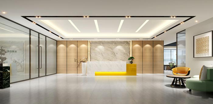 金融公司辦公室前臺裝修設計案例