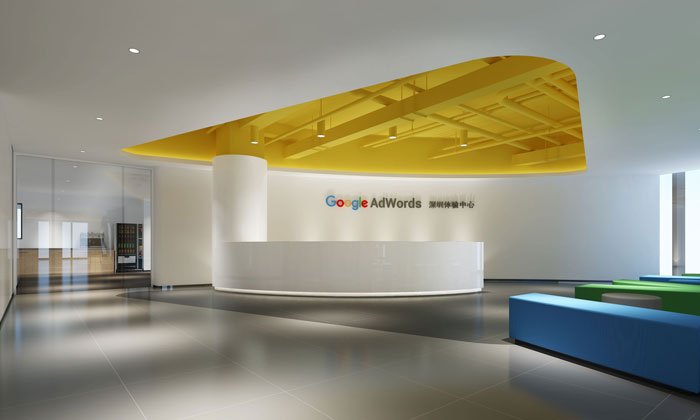 800平方廣告公司辦公室前臺裝修設(shè)計案例效果圖