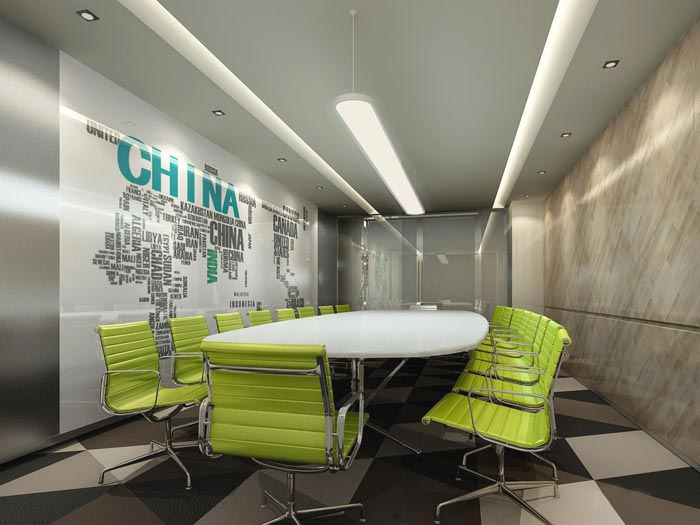 金融咨詢服務(wù)公司辦公室會(huì)議室裝修設(shè)計(jì)效果圖