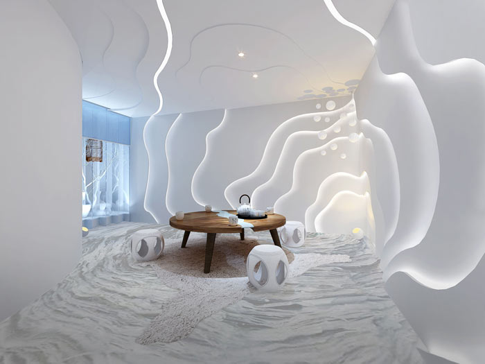 廣告策劃公司辦公室洽談區(qū)域裝修設(shè)計效果圖