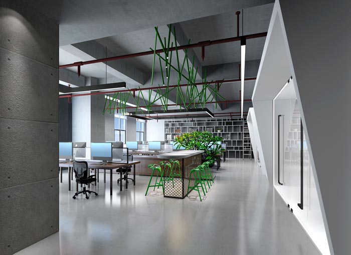 550平方廣告公司辦公室辦公空間裝修設(shè)計(jì)案例效果圖