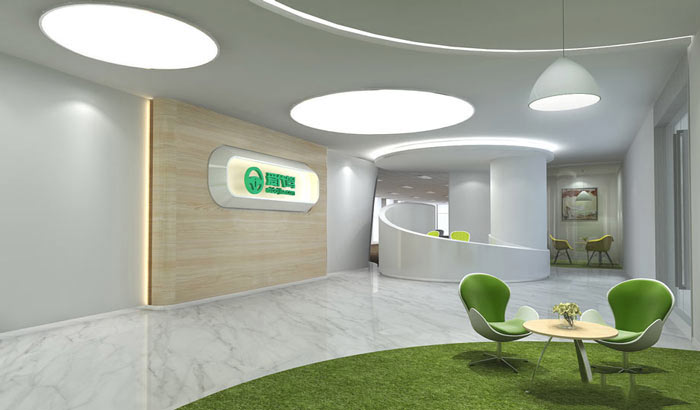 代駕公司辦公室前臺裝修設計案例效果圖