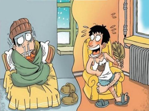 室內(nèi)外溫差效果圖