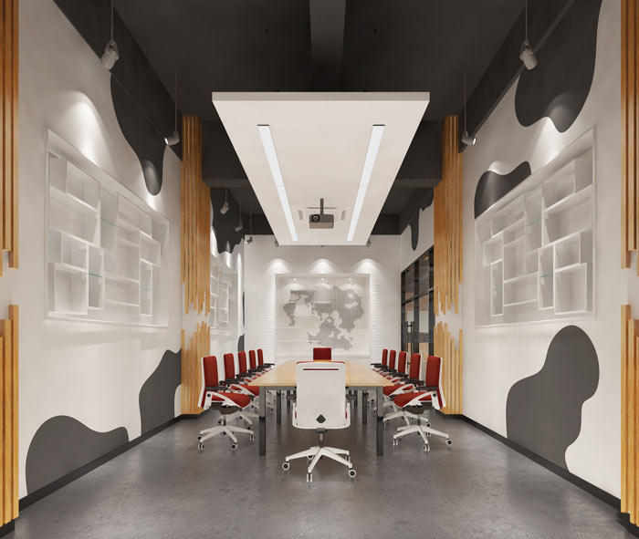 廠房loft風(fēng)格辦公室會(huì)議室裝修設(shè)計(jì)案例效果圖