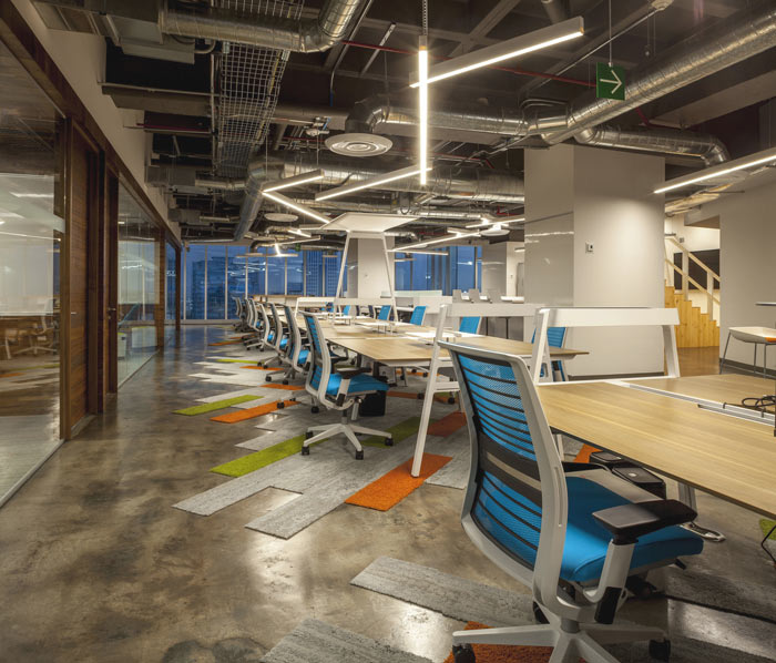 1450平方工業(yè)風(fēng)辦公室辦公區(qū)域裝修設(shè)計(jì)案例效果圖