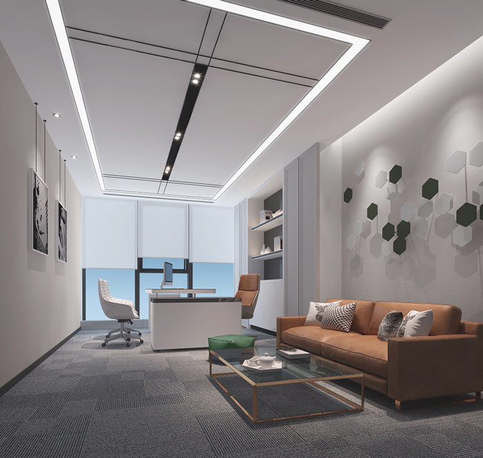 創(chuàng)業(yè)公司總經(jīng)理辦公室裝修設(shè)計(jì)案例效果圖