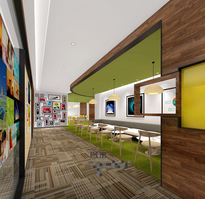 狄邦教育辦公室休息區(qū)域裝修設計案例效果圖