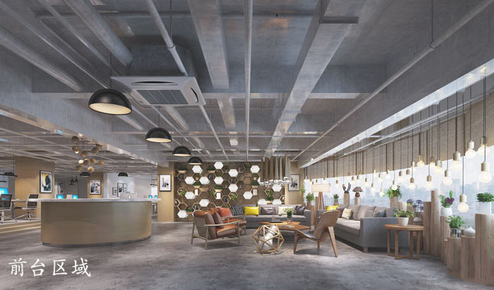 1200平方工業(yè)風(fēng)辦公室裝修設(shè)計(jì)案例