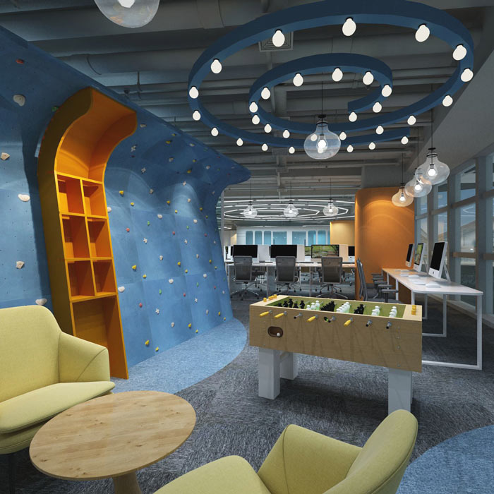 營(yíng)銷策劃公司辦公室休息區(qū)域裝修設(shè)計(jì)案例效果圖