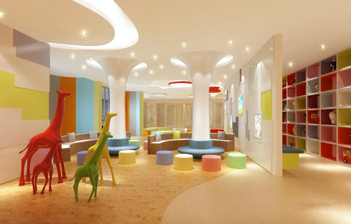 早教中心辦公室休息區(qū)域裝修設(shè)計(jì)案例效果圖