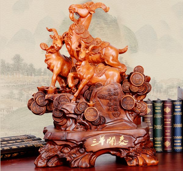 美好象征羊擺件效果圖