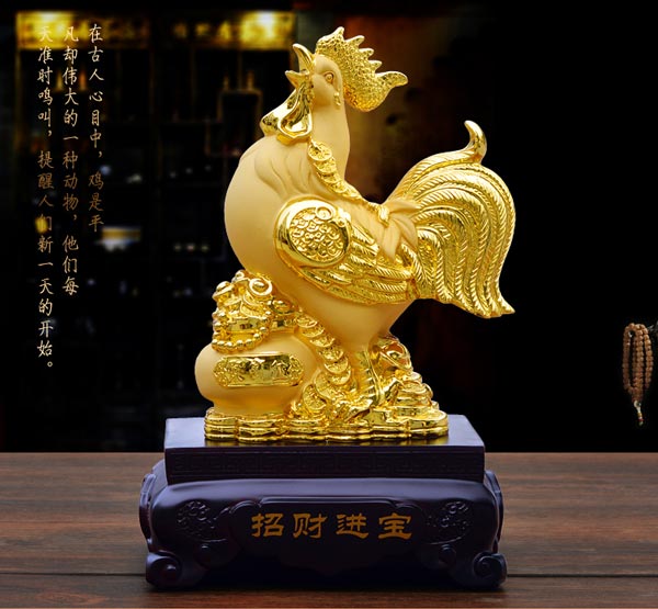 招財(cái)進(jìn)寶雞擺件效果圖