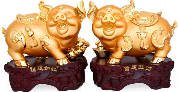 富足旺財(cái)豬擺件效果圖