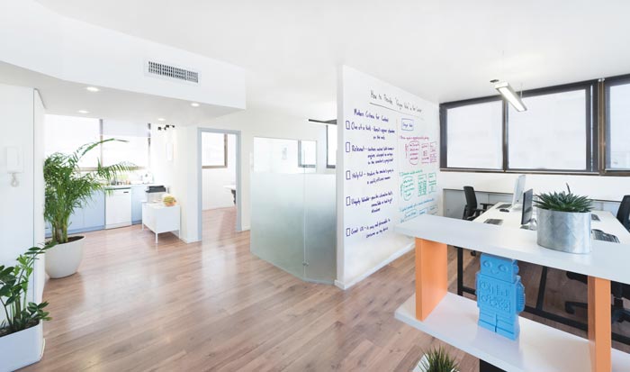 初創(chuàng)公司辦公室動線裝修設計案例效果圖