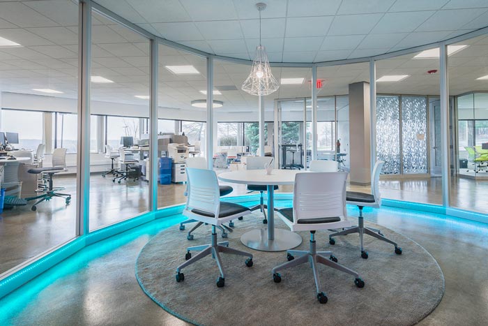 B2B公司辦公室交流區(qū)域裝修設(shè)計(jì)案例效果圖