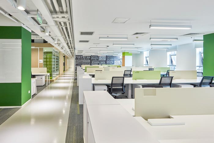 網(wǎng)絡(luò)公司辦公室辦公A區(qū)裝修設(shè)計案例效果圖