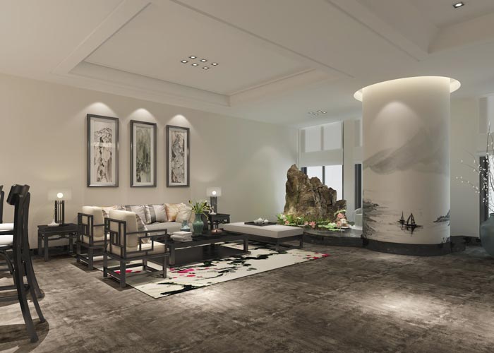 新中式貿(mào)易公司辦公室裝修設(shè)計(jì)案例