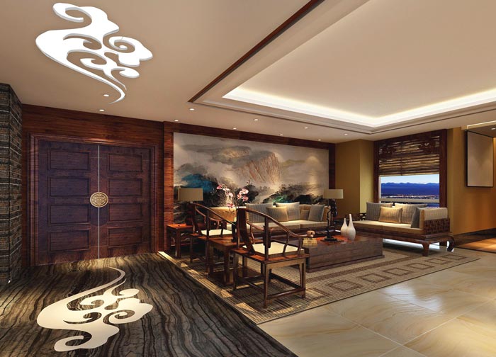 中式風(fēng)格辦事處裝修設(shè)計案例