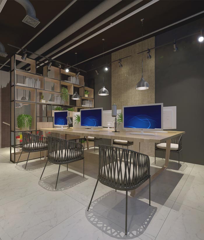 116平方創(chuàng)業(yè)公司辦公室辦公區(qū)域裝修設(shè)計(jì)案例效果圖