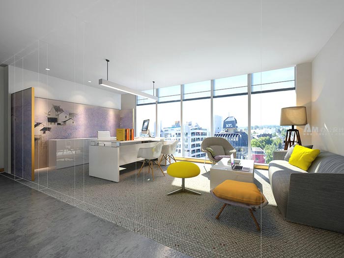 簡約老總辦公室裝修設(shè)計(jì)效果圖